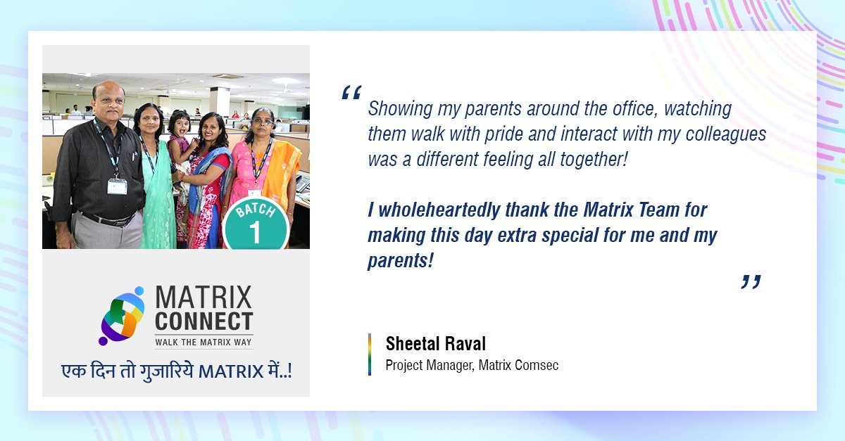 MatrixTelecom's tweet image. With such heartwarming responses to our inaugural event, we are all set to roll out the welcome mat once again on 29th Nov 2019 to honour the contributions of our extended families and thank them for the wonderful people they have raised. 
#MatrixComsec #MatrixConnect #Families