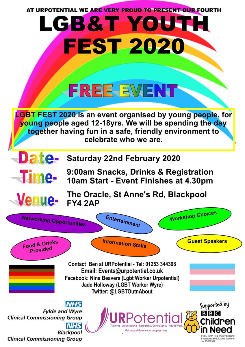LGBTOutnAbout's tweet image. Want a stall at our event? Want yo bring young people? Call us on 01253 344398 @libertychurchbp @HSBLACKPOOL @YPASLiverpool @gyroliverpool @LancashireYPS @cvsbwf @natyouthagency @B_FCSU @b_and_fc @UnityLgbt @HodgsonAcademy @LGBT_BSixth @blackpoolyc @LancPolEquality @AKSSchool