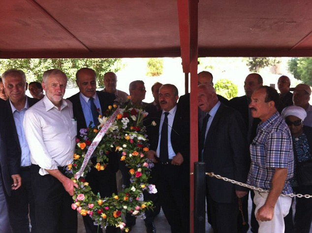On 1st October 2014, Corbyn led a commemoration in a graveyard in Hamman Chatt, Tunisia. There he laid a wreath at the graves of, and prayed for, Salah Khalaf and Atef Bseiso, who planned and co-ordinated the 1972 Munich massacre where 11 Jewish athletes were tortured and killed.