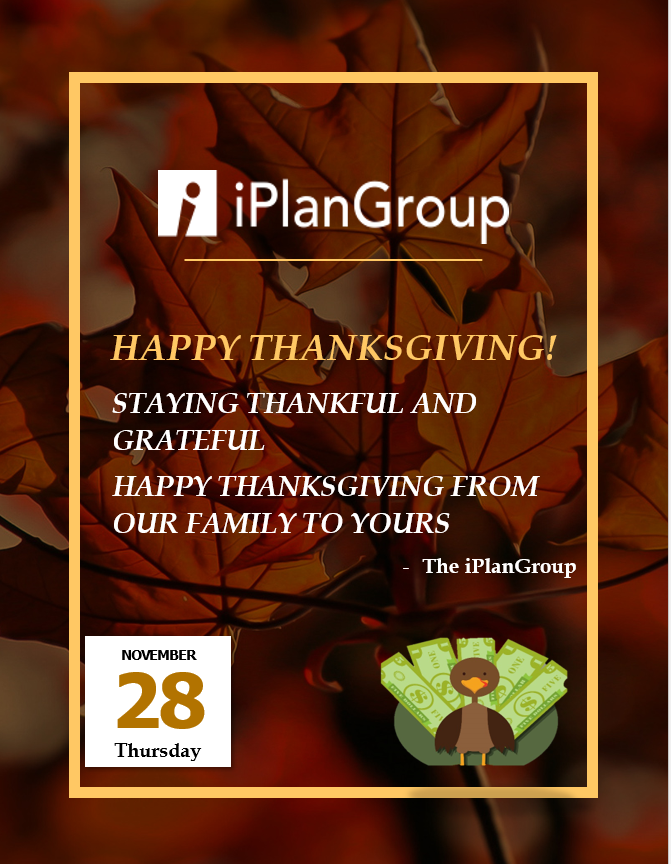 iPlanGroup's tweet image. Happy Thanksgiving, from our family to yours!!