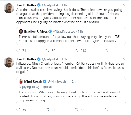 He's just wrong. The "subsequent remedial measure" rule has a very narrow purpose: if a defendant fixes something after an accident, the fix can't be used to prove the defendant *admitted* they were negligent.The fix can be use as evidence for many other purposes, though. /2