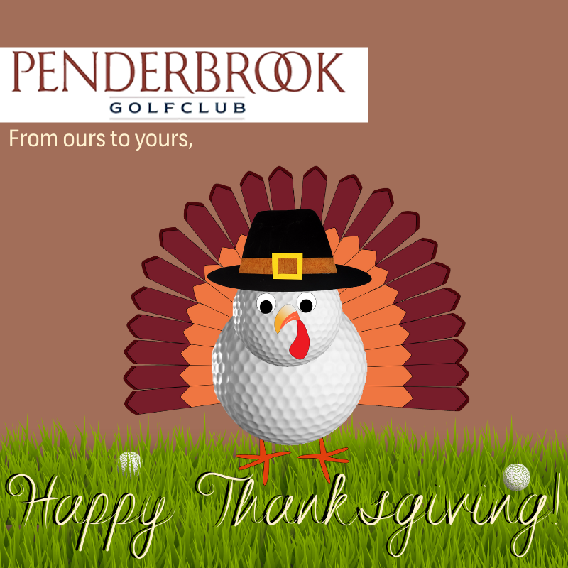 PenderbrookGC's tweet photo. Happy Thanksgiving from ours to yours! We hope this day is plenty of delicious food, close family and friends, and most importantly, golf! Don't forget to come out to our 9 AM Shotgun tomorrow morning! We can't wait to see you there https://t.co/JVOHHG7vWg https://t.co/MN9soSROiv