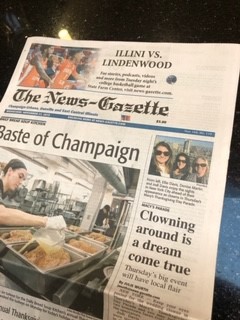 Did you see our very own Denise Martin is going to be a wedding clown in tomorrow's Macy's Thanksgiving Day parade? Here's the text of the article from the News-Gazette for full details! bit.ly/DVMParade2019 We're excited to watch! #parade #thanksgiving #clowns