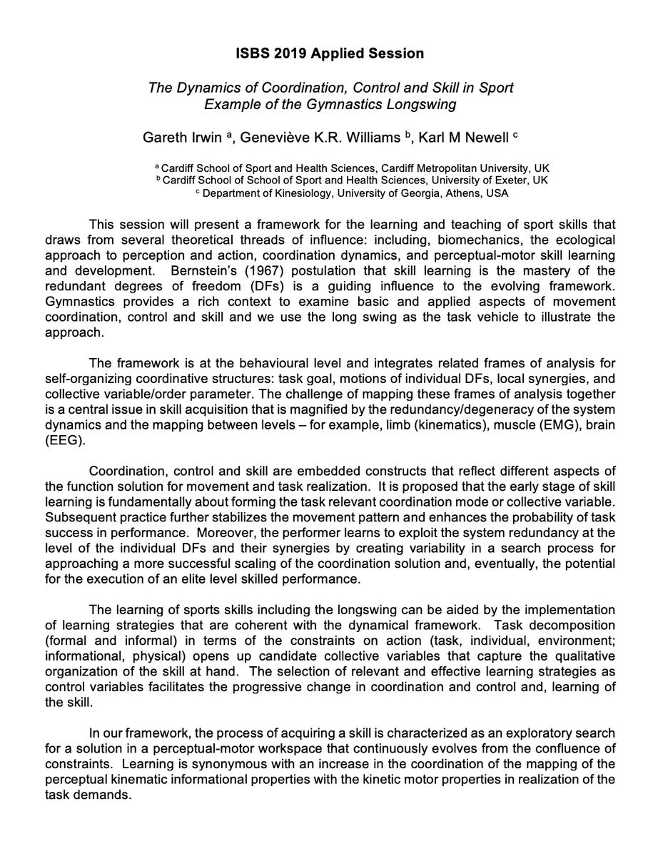 Prof Gareth Irwin, FISBS tweet media