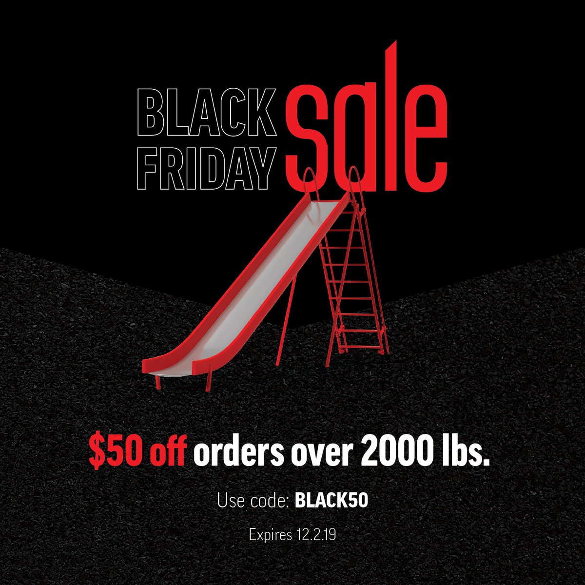 rubberecycleus's tweet photo. Black Friday Sale! Save $50 on any order of 2,000 lbs or more by using the code "black50" in the discount section during checkout.
Shop now at https://t.co/YI6gGh7M6p
#blackfriday #sale #mulch #blackfriday2019 #rubbermulch #playgroundtiles #rubbertiles https://t.co/FoqS9K0AVZ