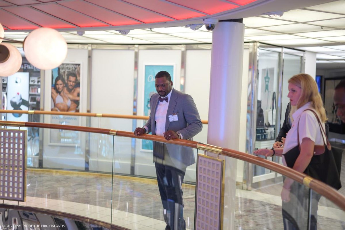 DeputyGovBVI's tweet photo. Yesterday, I had the pleasure of boarding the Marella Explorer 2 and meeting the Captain with the Honourable Premier and Junior Minister for Trade and Economic Development. The photos are courtesy of GIS. #WelcomeBackMarellaExplorer2 #BVIPride #GISRocks https://t.co/s9mZUt53Fm