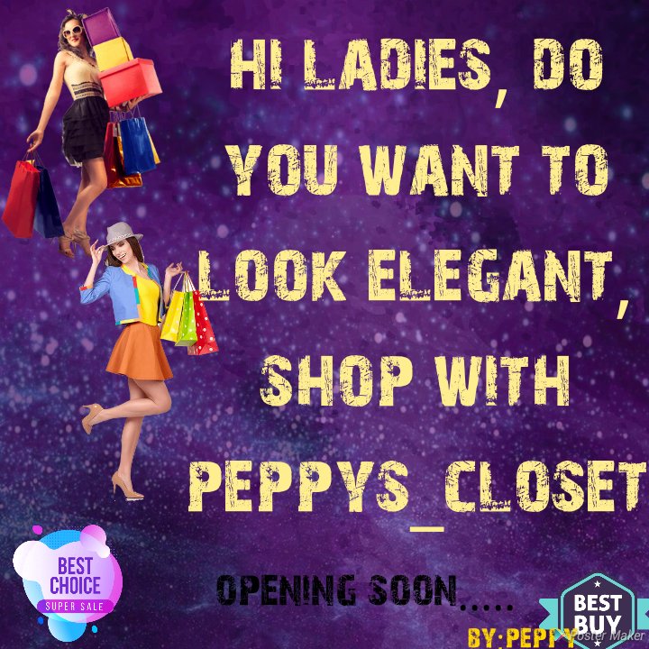 JMbapeppy's tweet image. Anticipate💥💥ladies and gentlemen please save more for your shopping.suprise that girlfriend, wife, mother, sister and all your female inlaws😂..peppys_closet has something for you this Xmas💃 December offer is loading🚛
#openingsoon💪😍
#lookelegant
Follow on IG :peppys_closet