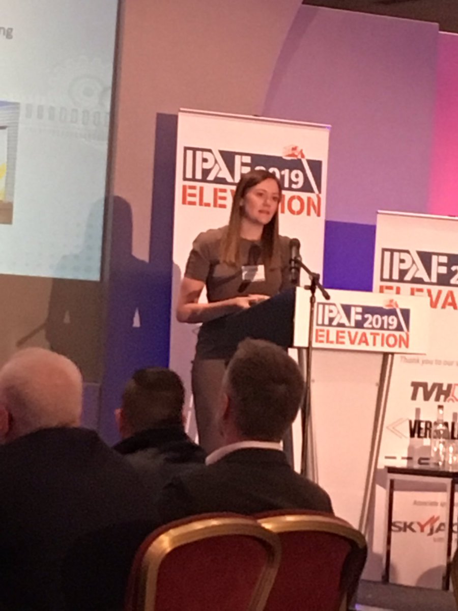 CranesAccess's tweet photo. F-TEC��s Katherine Roberts taking the Elevation audience through the Lift Truck & Powered Access Engineering Technician Apprenticeship #IPAFelevation https://t.co/Da6yFBydPu