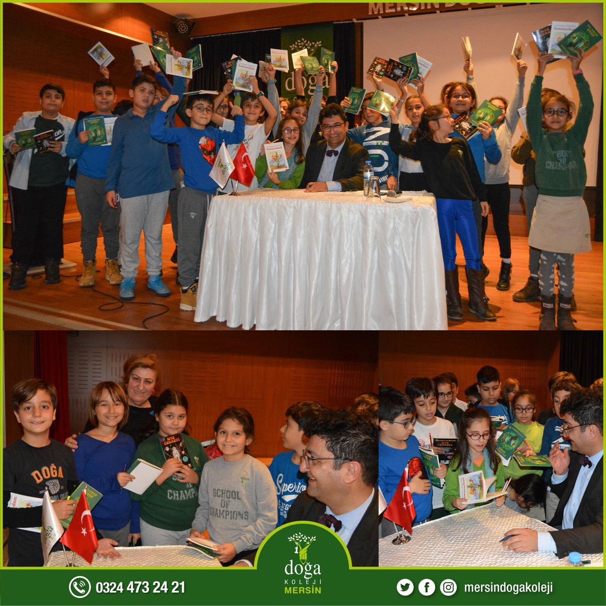 Kitaplarında öykülerle felsefeyi harmanlayan ve çocukları sorgulamaya yönelten Anooshirvan Miandji bugün öğrencilerimizle buluştu.Öğrencilerimize sonsuz sorgulama ve merak duygusunu canlı tutmanın öneminden bahseden Miandji, etkinlik sonunda öğrencilerimizin kitaplarını imzaladı.