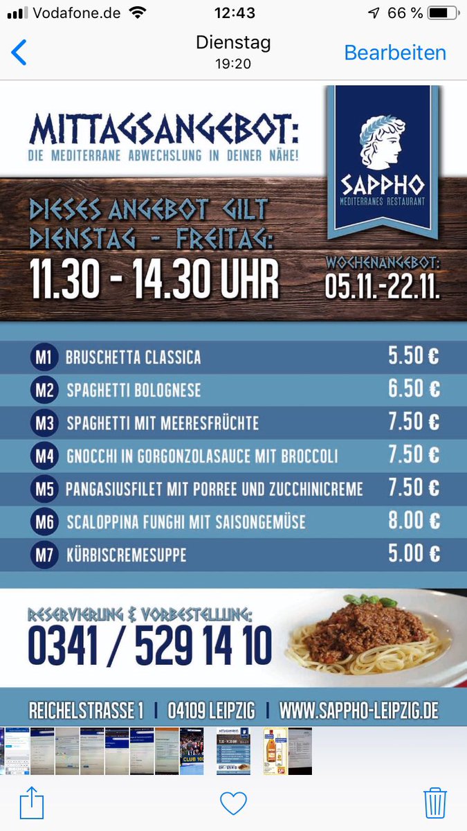 SchmidtWieland's tweet photo. @sappho_leipzig 
....die Mittagsangebote gibt es auch noch in dieser Woche
#Mittagessen #GriecheLeipzig #Grieche https://t.co/9KgllAQkGG