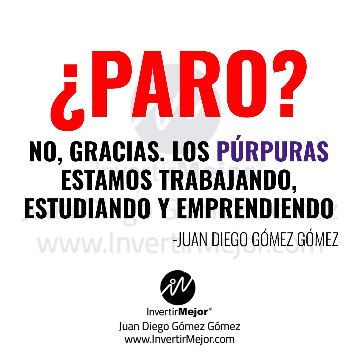 invertirmejor's tweet photo. #27NParoNacional #NoMasParos  #VidaPúrpura! #FelizMiércoles #ModoHervir #JuanDiegoGómez #InvertirMejor® #Riqueza #Abundancia #Prosperidad #Dinero #Motivación #PNL #Emprendimiento #Negocios 🔥🔥🔥 https://t.co/ZIrKOWu48c https://t.co/djKNZP6ZKE