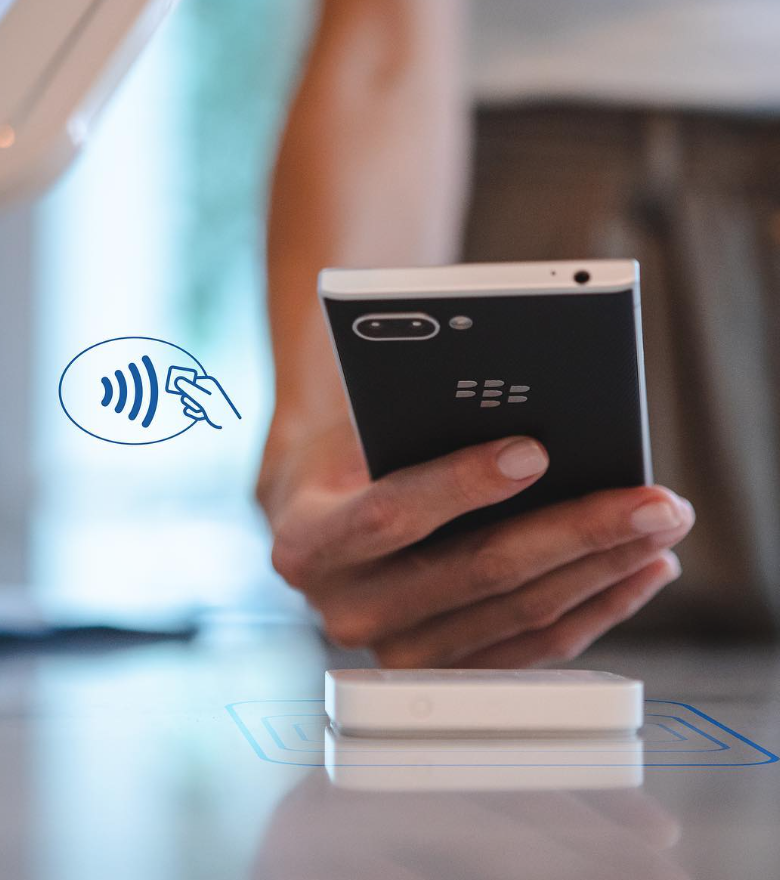 The ability to pay via NFC is just one more way the #KEY2 makes things more convenient, and keeps you focused throughout the workday: ow.ly/QIL650xjqcL #BlackBerry #KEY2 #GooglePay #Android #NFC #MobilePayment