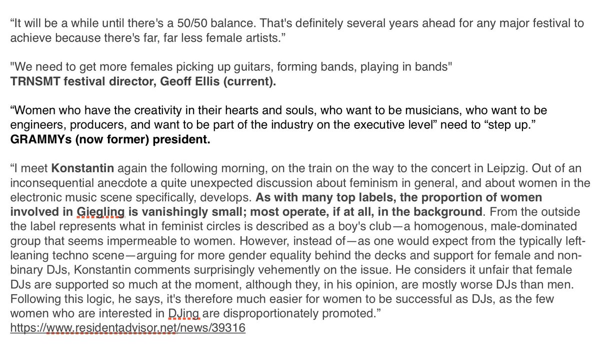 STOP TELLING US TO ‘STEP UP’ ‘PICK UP INSTRUMENTS’ TRY HARDER, WORK HARDER, BE BETTER -DIY...TO BE IN WITH A CHANCE IN 20+ YEARS TIME. WE GET THAT YOU PROBABLY BELIEVE YOUR REASONING. THAT’S WHY STEPPING ASIDE AS GATEKEEPERS IS PROBABLY A QUICKER SOLUTION IF YOU CAN’T TRY HARDER.