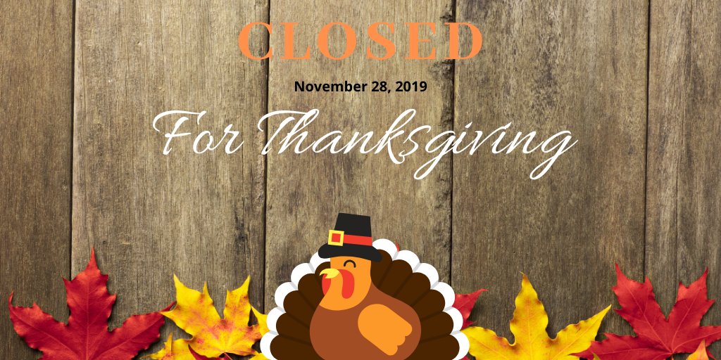 ExecutiveTurfGA's tweet image. We will be CLOSED on Thanksgiving Day (11/28) so our employees can enjoy this special time with their families.
#gobblegobble #Thanksgiving #tomorrow