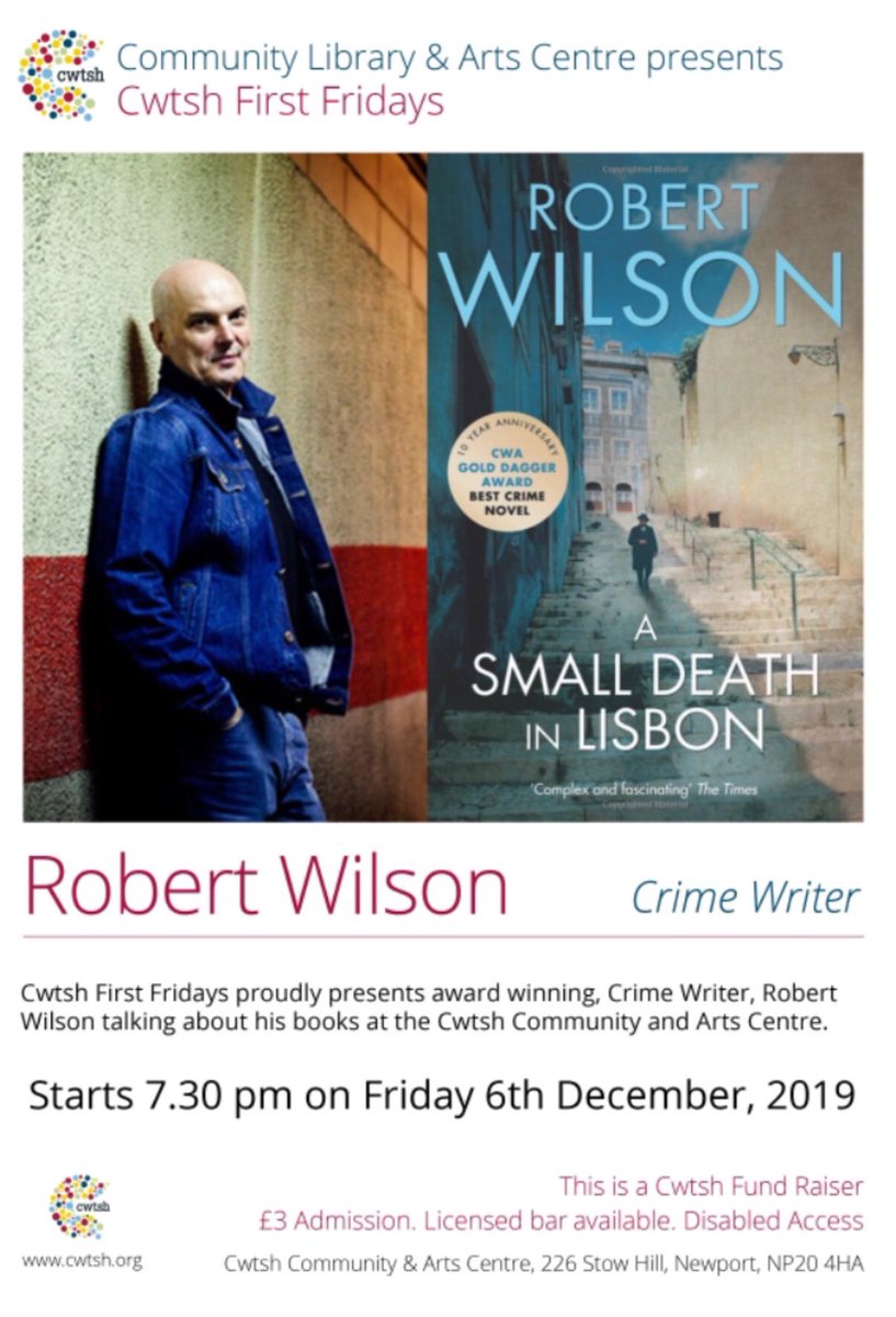 Cwtsh_Library's tweet image. Looking for some chills before Christmas? Meet crime writer @RobWilsonwriter @CwtshArtsCentre on Friday 6th December!