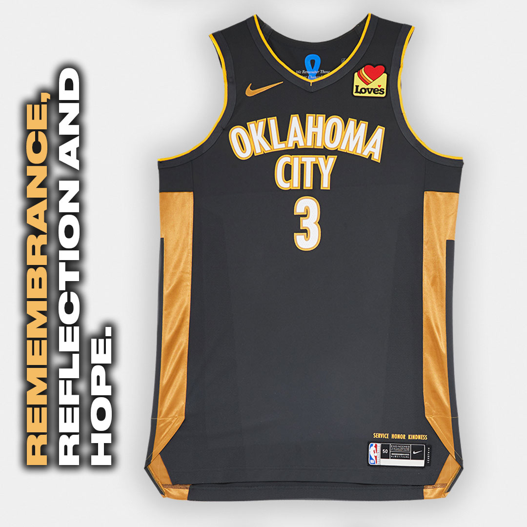 REMEMBRANCE, REFLECTION AND HOPE. Get your  @okcthunder Nike NBA City Edition Jersey NOW   https://on.nba.com/33msSqZ 