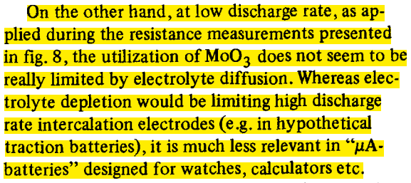 Electrolyte limitations were at least acknowledged to likely be limiting for high rates in real cases as well - did not take me long at all to find this example from 1983: 9/