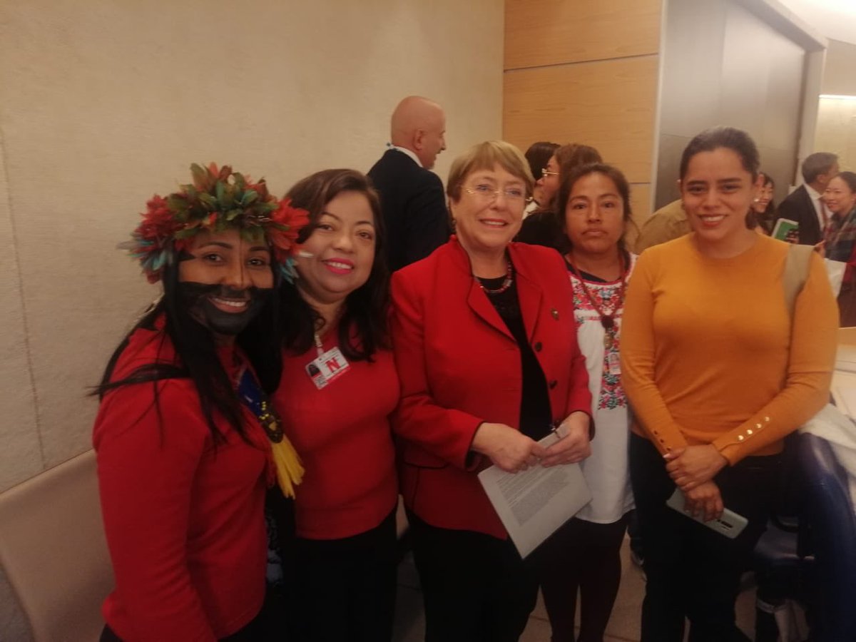 We are grateful to the European Union and @DanishMFA for your support to civil society and #indigenouspeoples in #Mexico, #Honduras #Guatemala in the implementation of the #UNGP‼️

Indigenous #WomenDefenders are raising their voice at the #UNForumBHR👏👏👏

@WGBizHRs @eu_eeas