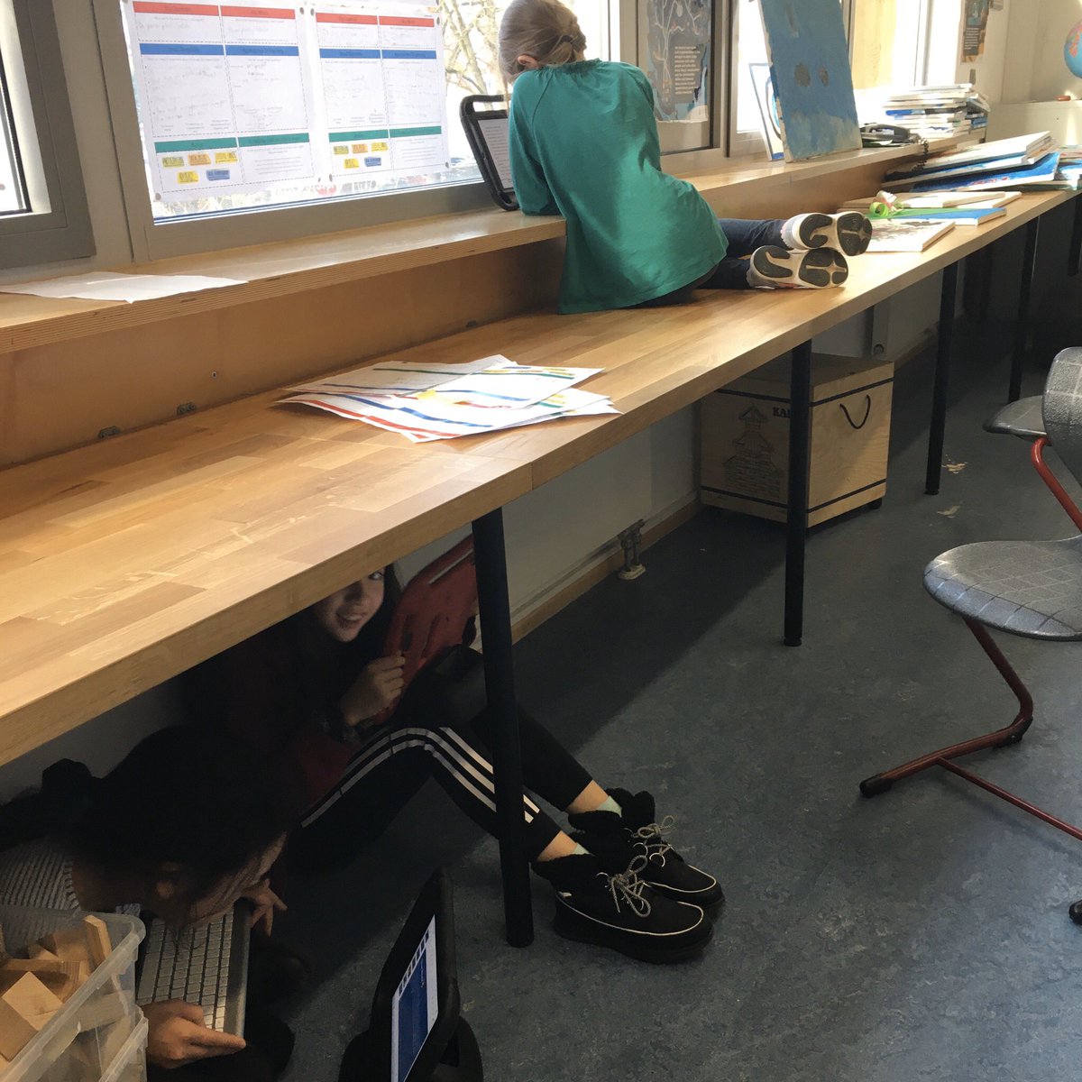 Sitting at tables in chairs is overrated...