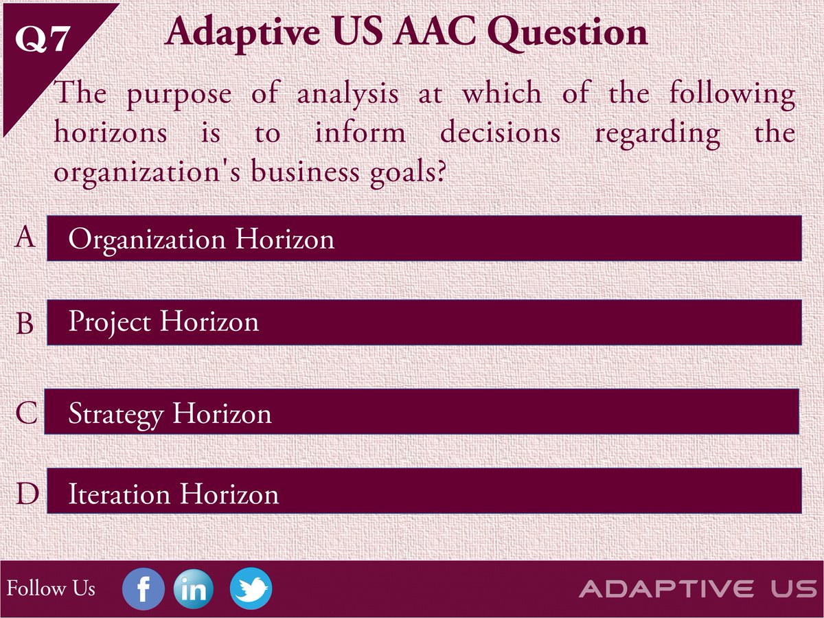 lnmishra's tweet photo. #AACQuestion 7
All the AAC Questions can be found on- https://t.co/uzqQUoazCu
To know more about #AAC certification, please visit https://t.co/IJKyOIS8P8
We will be posting the answers on Friday. So keep your answers flowing...
#IIBA #AdaptiveUS https://t.co/d8KbfXisht