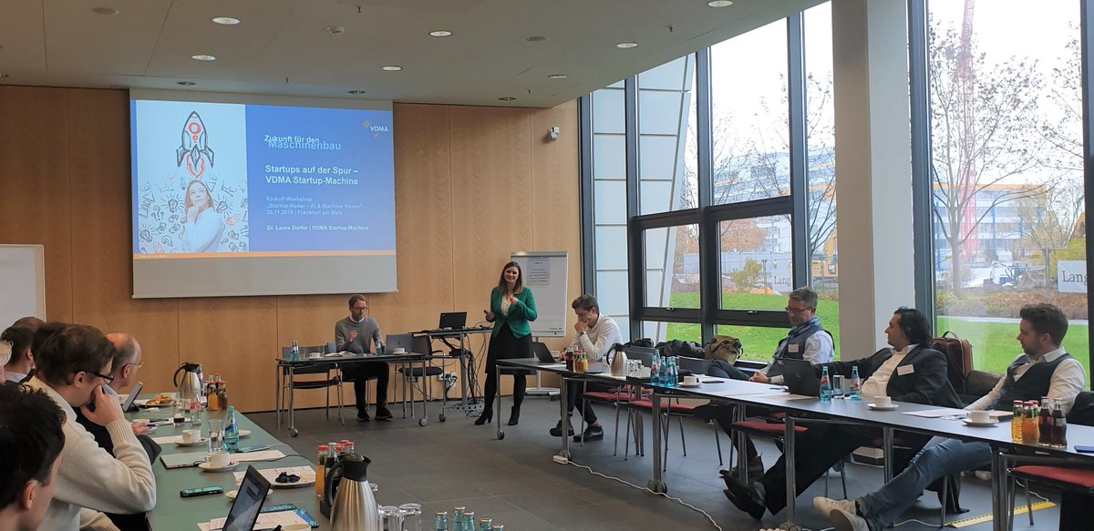 VDMAonline's tweet photo. Welche #KI-Startups bringen die nächsten Trendthemen für den Maschinen- und Anlagenbau?! Mit dem neuen Startup-Radar zu Künstlicher Intelligenz und Machine Vision gehen wir diesen Fragen auf den Grund – beim Kickoff-Workshop von VDMA und @Atomleap_com. #startupmachine #VDMASuD https://t.co/HhYkHFvk7z