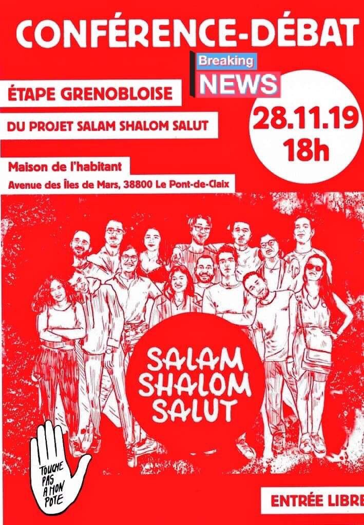 YasqueenP's tweet image. 📌#Phoenix9Project et #SosRacisme vous accueille à la conférence débat #SalamShalomSalut qui aura lieu à 18h jeudi à la Maison de L’Habitant à Le pont de Claix 38800.
@SOS_Racisme @Project9Phoenix @KhadyMany @PontdeClaix @CDIsere @bleu_isere @ledauphine @IsereSos @Loopsidernews