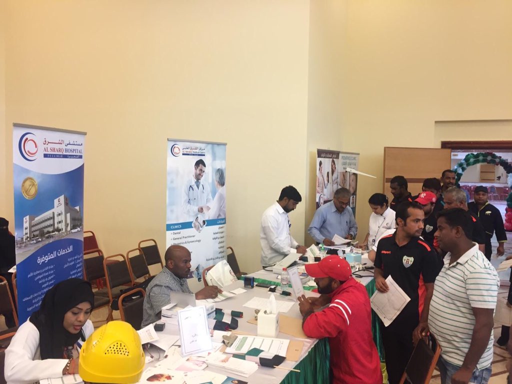 FNG_UAE's tweet photo. Al Sharq Medical Center – Dibba participated in the 11th Medical Camp which was organized by Sharjah Charity International at Dibba Al-Hisn
The medical team conducted free medical checkups and consultations for workers and people with limited income 
#medicalcheckup #medicalcamp https://t.co/S5hGVqo6DQ
