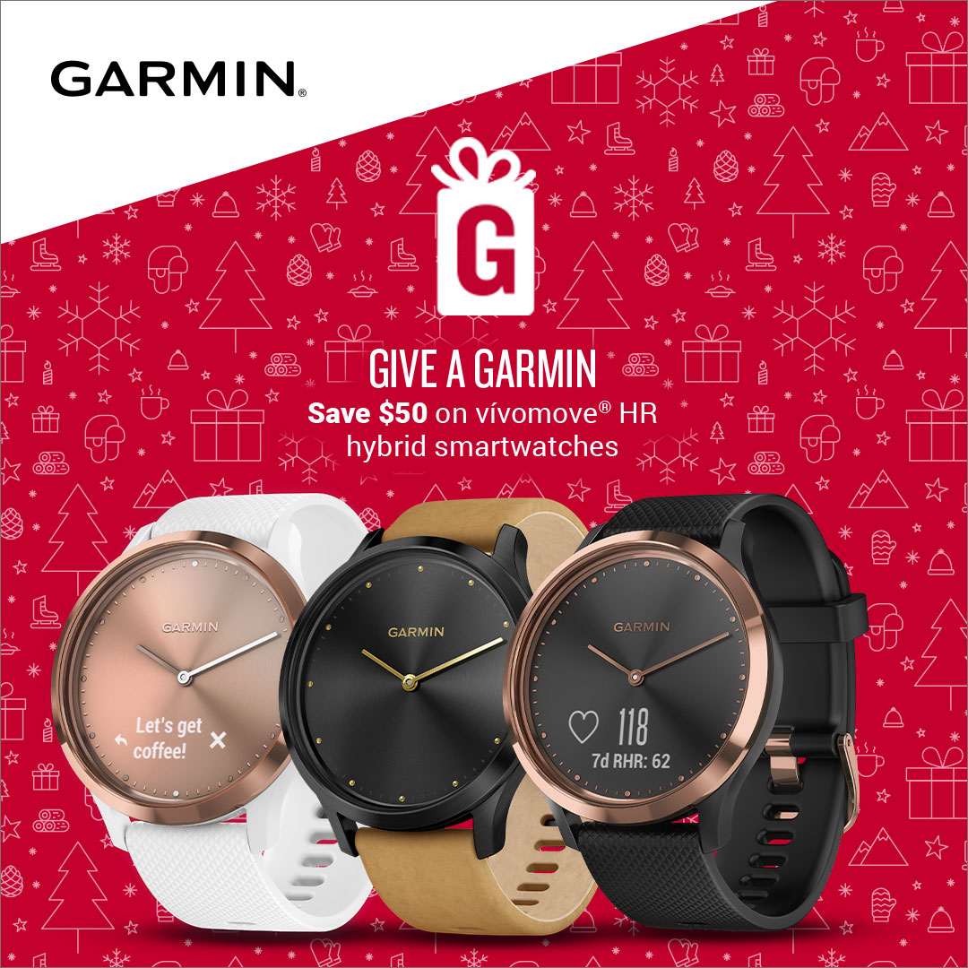 Holiday deal 🎁 Give the gift of Garmin this holiday season  *select styles are $50 off 
clevertraining.com/garmin-vivomov…
.
.
#clevertraining #trainsmarter #blackfriday #holidays #savebig #Garmin #givethegiftofgarmin #gifts #santa