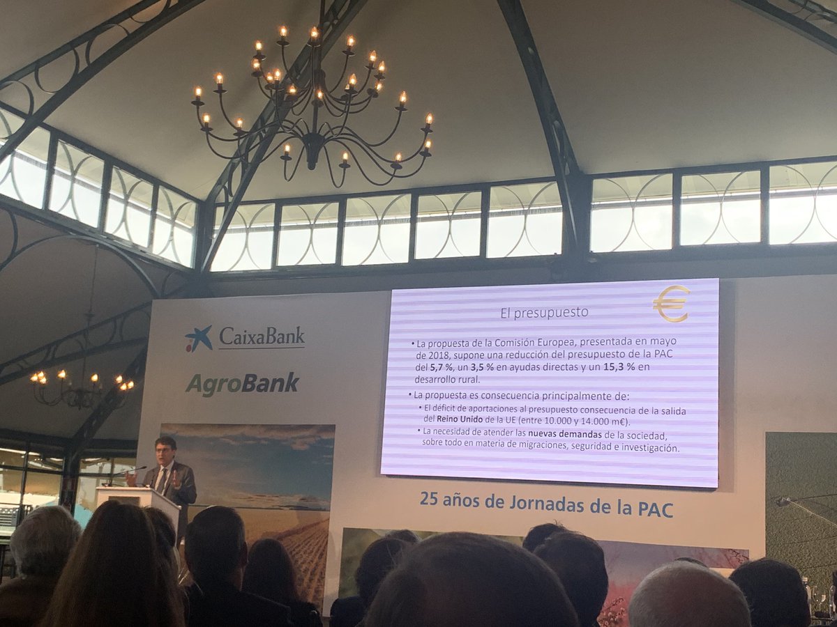 La posición española en la PAC apoya mantener el nivel del presupuesto actual. "en la UE no hay que ir solo, se debe ir todos juntos para seguir avanzando”. #25JornadasPAC