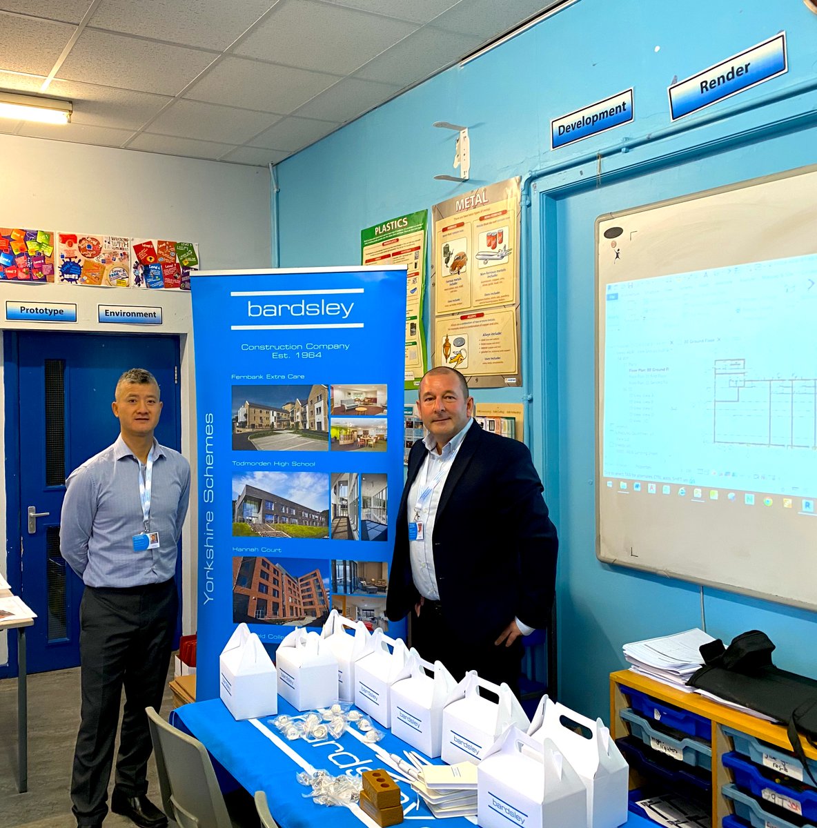 Our two Design Managers Kevin and Ray had a great time at <a href="/salehighschool/">Sale High School</a> presenting information about our current scheme Gatley Road which is only up the road from the school, as well as giving a BIM software demonstration! ☺️ #Construction
