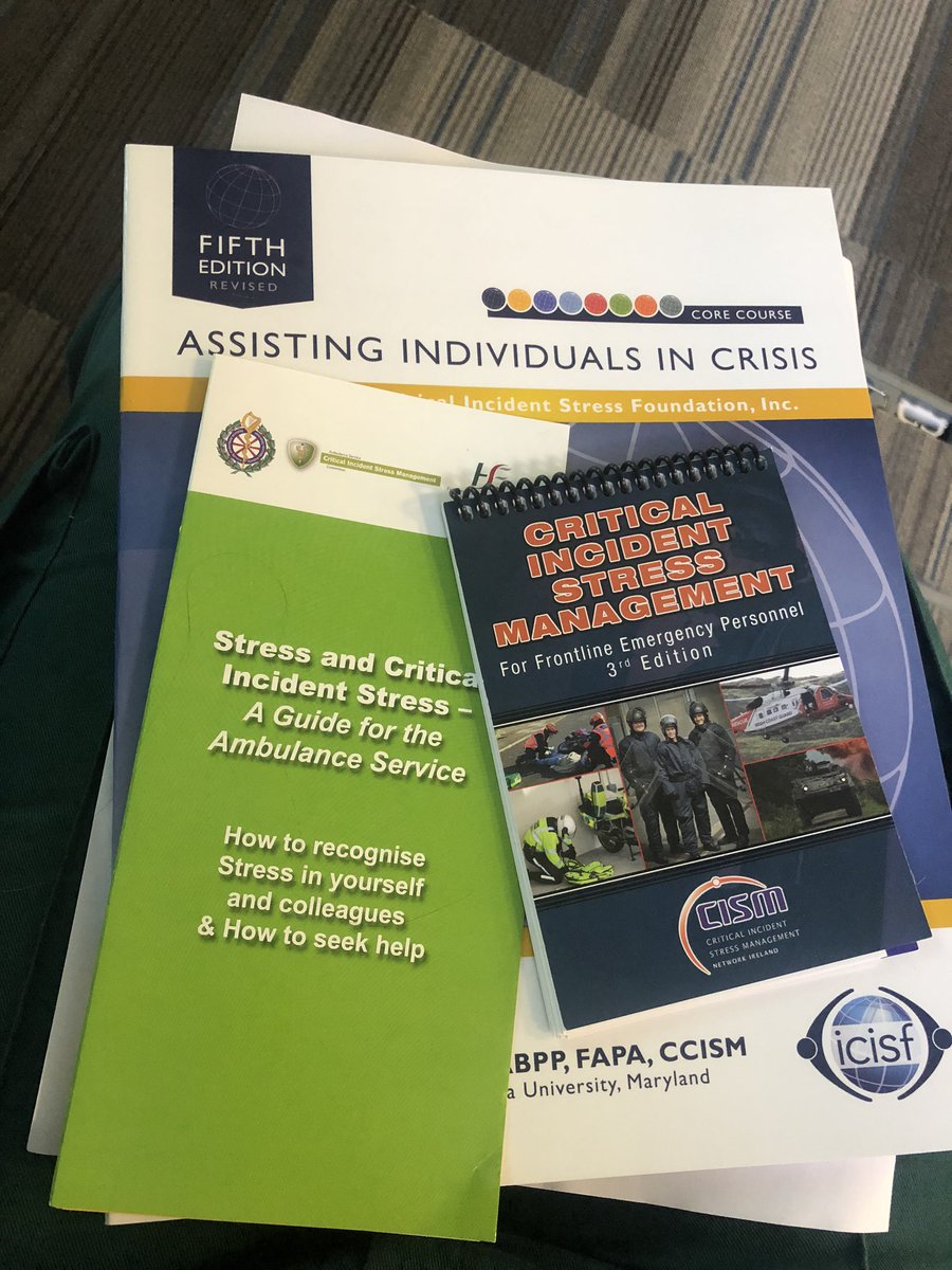 2 day crisis intervention training with @AmbulanceNAS. with one third of staff experiencing significant distress at some point. It’s important we start looking after ourselves & each other. @HilleryCollins #mentalhealth #MentalHealthAwareness #cism #peersupportworker