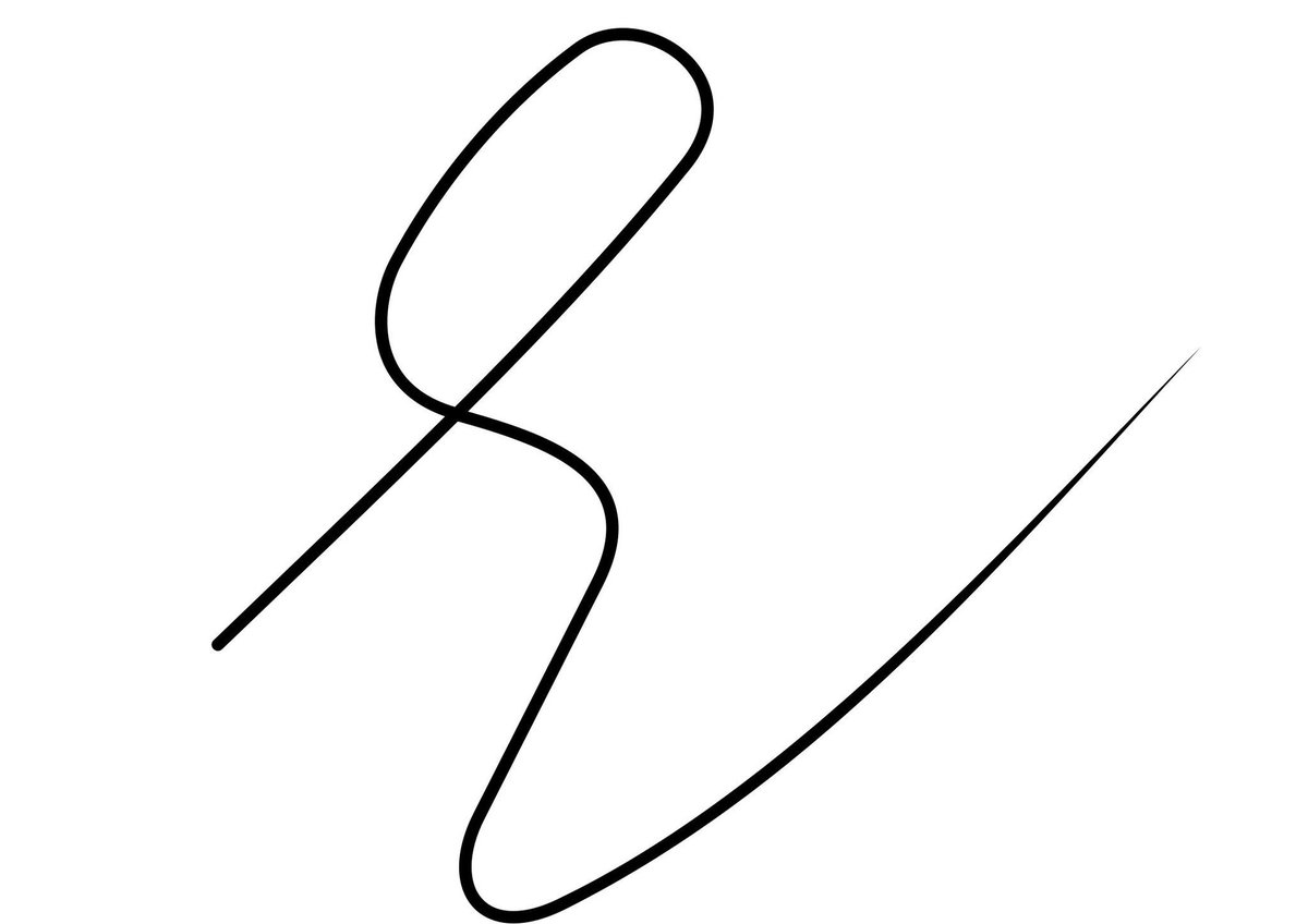 Simbol ini disebut "krul" atau "ponten".

Simbol ini biasa digunakan untuk menunjukkan bahwa seseorang telah melihat serta menyetujui dengan meninggalkan sebuah paraf.

Simbol ini sering ditemukan di negara bekas jajahan Belanda, seperti Indonesia.

id.wikipedia.org/wiki/Ikal_pers…