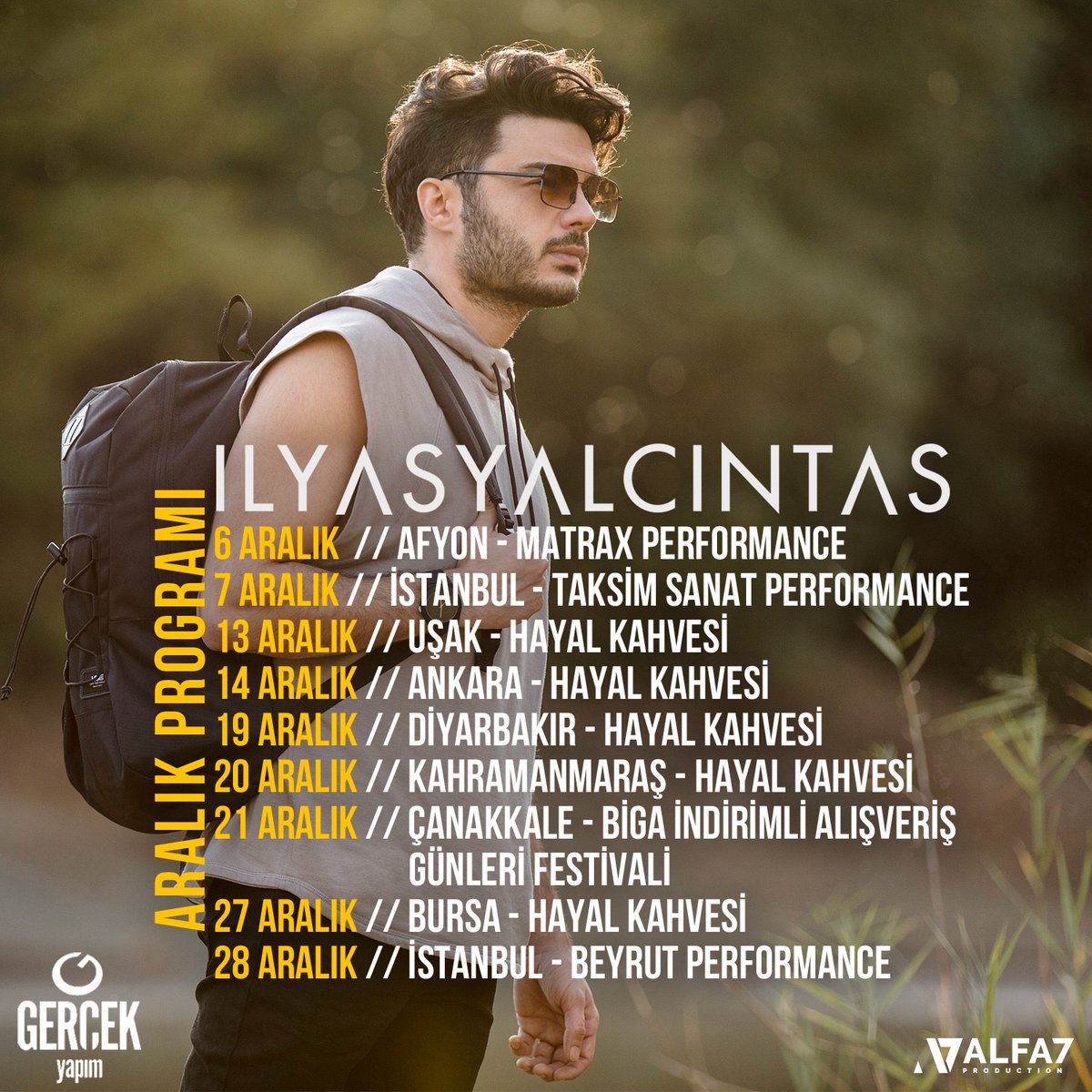 Aralık ayı konser takvimimiz güncellendi! Güzel sahnelerde görüşmek dileğiyle… ✌🏻