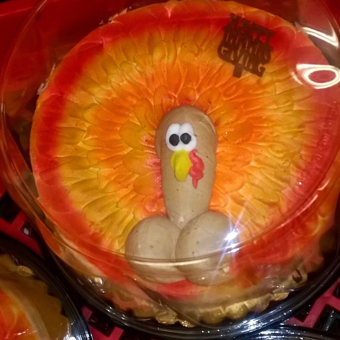 This festive turkey (or is it penis?) cake is just another salvo in the. pi...