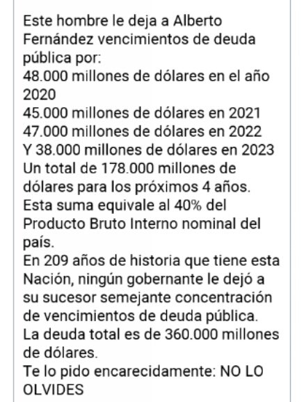 India33716490's tweet photo. @lulyastoreca @mauriciomacri No podía decir que nos estaba SAQUEANDO Y ENDEUDANDO para la timba y la fuga!!! https://t.co/uWOMgMkoAJ
