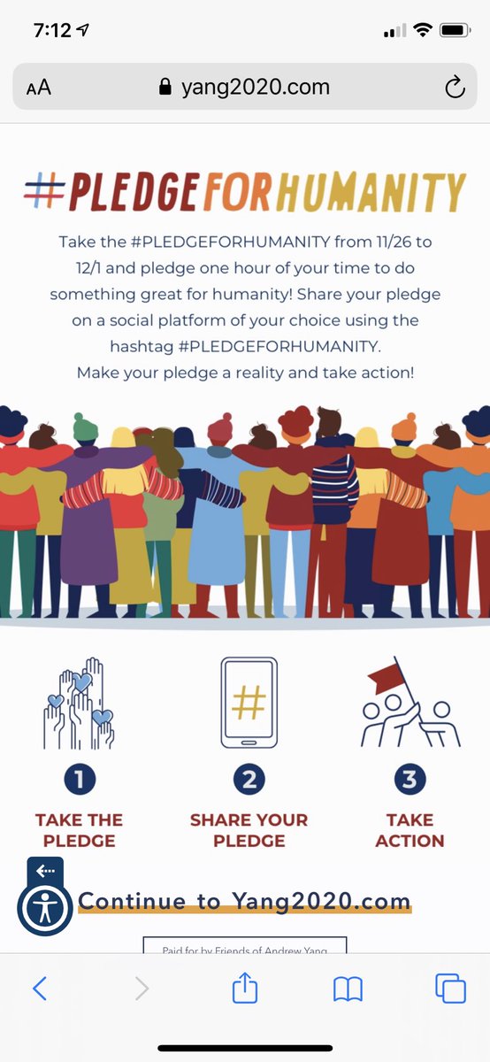 super_steffff's tweet image. THIS! this is what this campaign is about. i’m so proud to support a candidate that cares for the people! oh, the humanity! i’m taking the pledge. thank you @AndrewYang and #YangGang for being positive role models for our children!
#PledgeForHumanity 
#HappyThanksgivingWeek