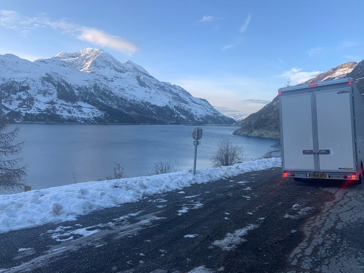 En route to the last drop of our bi-monthly groupage service and what a view to finish with!
