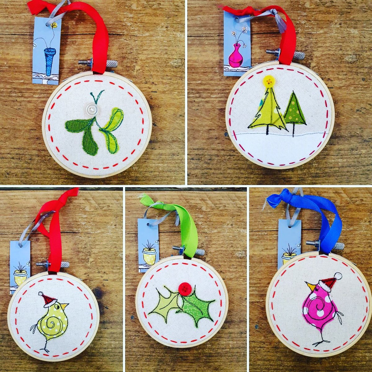 Beautiful #sarahamescreativethreads #christmas #decorations available in both #CherrydidiAmbleside & #CherrydidiKeswick! Pop in or give us a call on 01768771170 to get yours! 
#localartist #handmade 
@LiveShopLocal @LakesPound @NotJustLakes @hmuk_crafters
