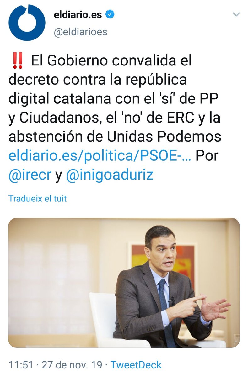muscluman's tweet photo. Tal com estava previst l' #EstatDeSetgeDigital aprovat i en marxa per tota 🇪🇸, però només traduït al Català. Raro Raro, eh?
Els de @podem_cat ho celebren amb una abstenciò. És la CADIRA amics. https://t.co/XEF3KCHvIt