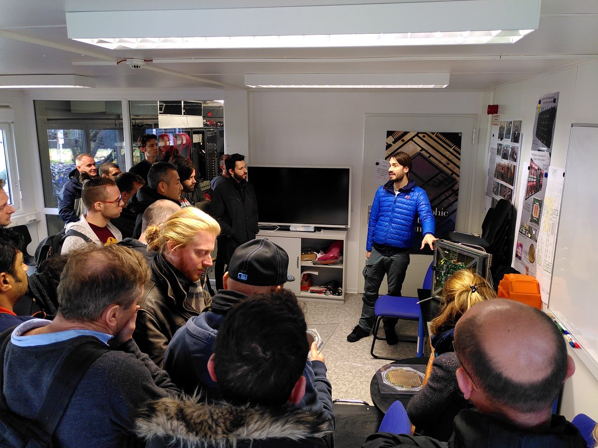 Participants during the neuromorphic lab tour