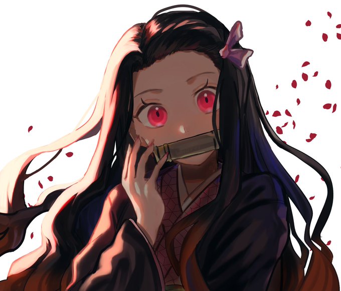 ヲ味さんがTwitterに投稿した竈門禰豆子(鬼滅の刃)のイラスト。