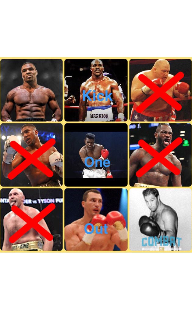 combat_sn's tweet image. 🚨🚨🚨🎮 Elimination game 🎮 🚨🚨🚨

🥊KICK ONE OUT🥊

Round 1: Butterbean OUT❗️Round 2: Wilder OUT❗️Round 3: AJ OUT❗️Round 4: Fury OUT❗️

Who are you eliminating next? 

Next round in 48 hours #ufc #mma #boxing #martialarts #fight #conormcgregor #gym #bhfyp #retweet #comment