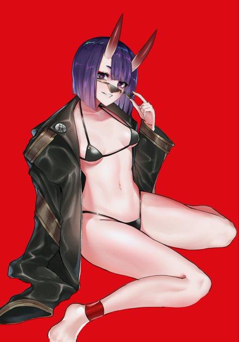 酒呑童子落書き。一度かっこよく描いてみたかった。ちょっとだけ差分あり 