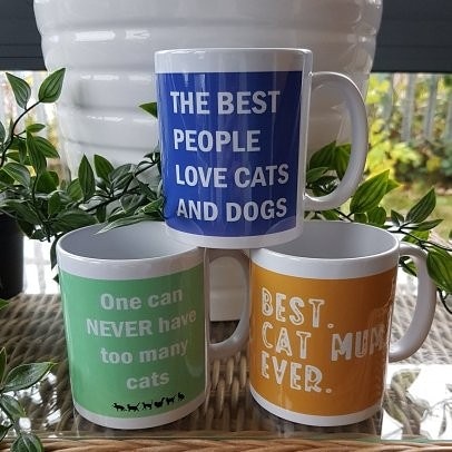 Do you like these? 
More cats and dogs mugs off the production line today ❤🐕🐈
Great Christmas presents for your animal lover friends - £7.95 inc. postage - UK (personalisation extra)