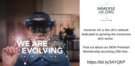 _BEYONDStudio's tweet photo. @ImmerseUK_ is the network dedicated to growing the UK’s immersive tech sector. Their new premium membership model launches on 29 November with lots of exciting new benefits. 20% discount for all #CreativeClusters - Contact @ImmerseUK_ to get discount: https://t.co/bWElWezFva https://t.co/vK8cFyCtHy