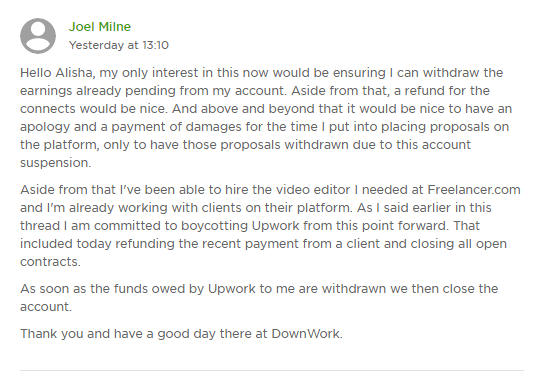 EatBuildPlay's tweet photo. Let's face it #Upwork is a pretty stupid name I wonder if they ever realized they would end up being referred to commonly as #Downwork due to their disgusting and greedy business practices? #fireupwork https://t.co/TvEeNHBOEP