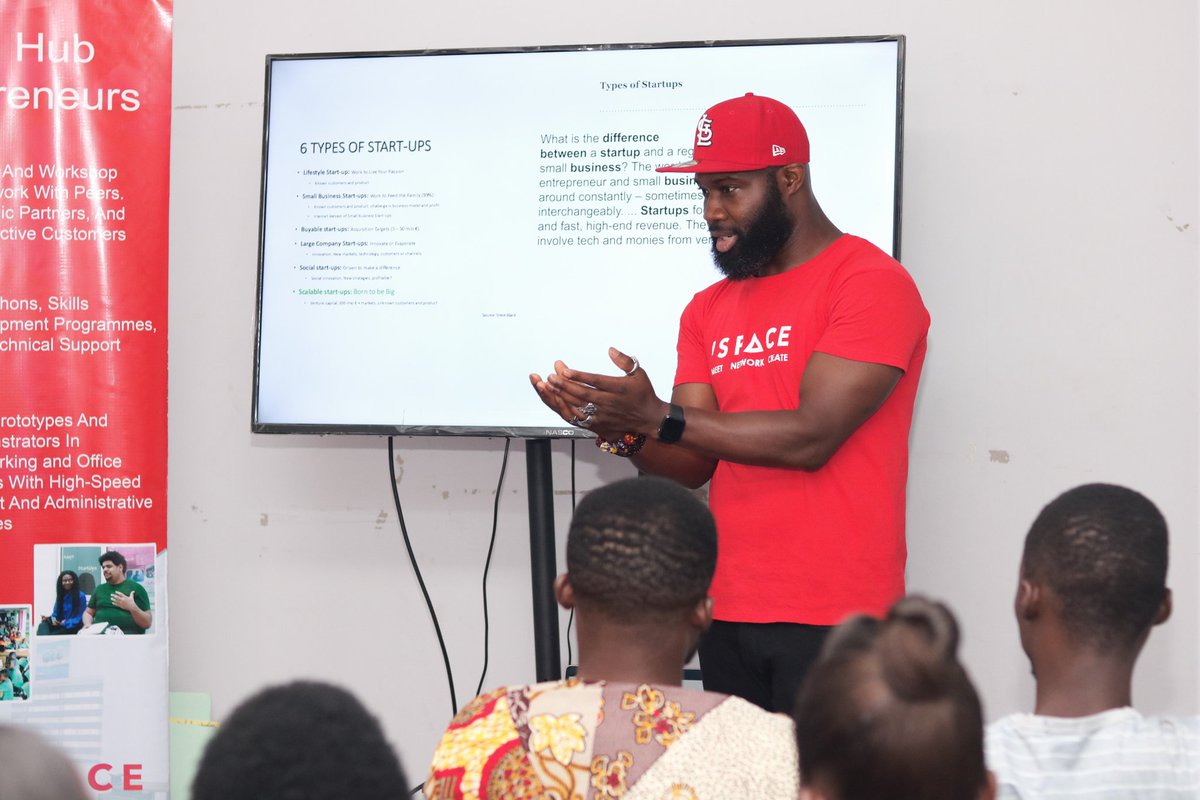 iSpaceGh's tweet photo. Our last training session ended today @icodeteam
Our Business Development lead @jkeyison interacted with Entrepreneurs on the topic: Types of Startups, Business Model and Customer Development.
#iSpaceTour #EntrepreneurshipTour #MEGA #MEGA2019 https://t.co/8tYfDDVAFk