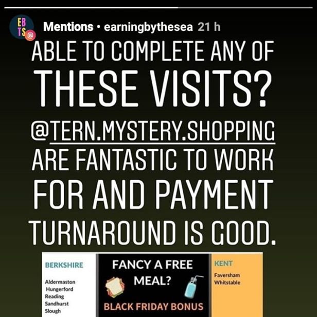 Feeling #proud!  Here <a href="/ternltd/">Tern MysteryShopping</a>, we are always #grateful to receive a #recommendation.  Thank you <a href="/earningbythesea/">Earning By The Sea</a>