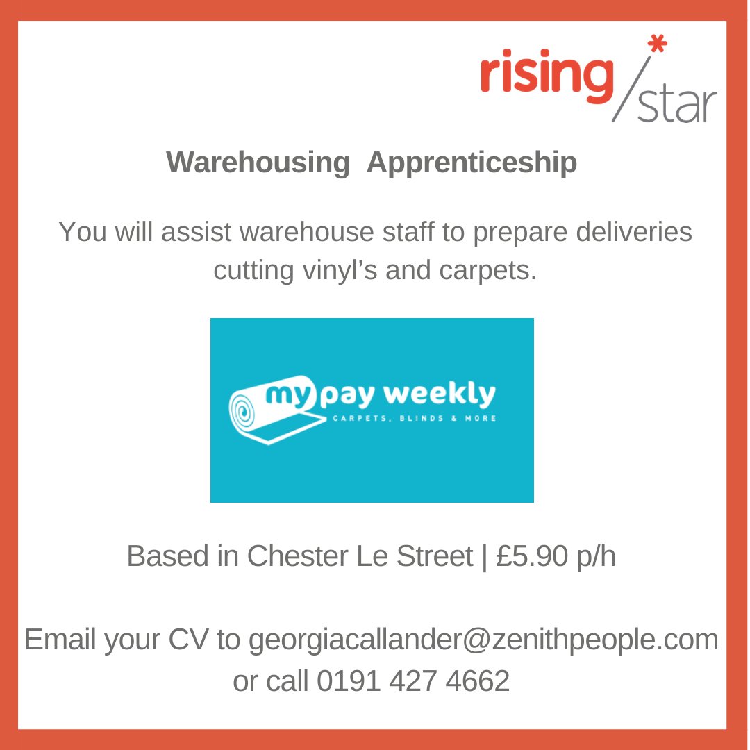 Our client based in Washington are looking for a Warehousing Apprentice to join their team. 

Get in touch by emailing your CV to georgiacallander@zenithpeople.com   

#apprenticeship #apprentice #careers #warehousing #qualification