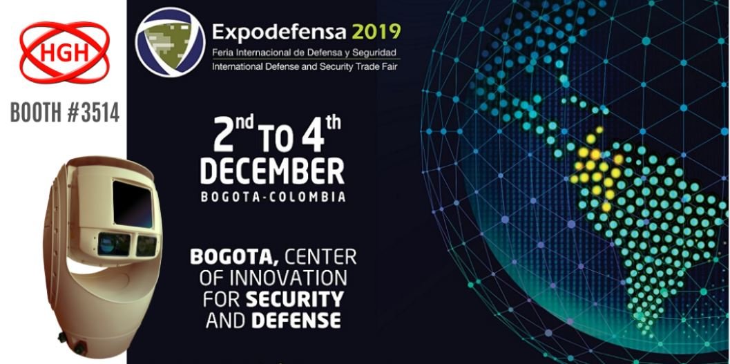 HGHInfraredSyst's tweet photo. Our 2019 #tradeshow Tour is not over yet! Meet #SPYNEL-X and SPYNEL-M at @expodefensa 2019 in #Bogota next week. #IRsecurity #Infraredsurveillance #panoramicsurveillance https://t.co/NETK2aHtle